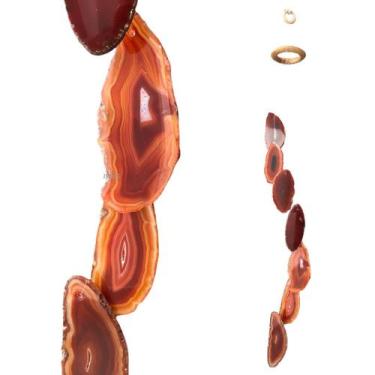 Imagem de Mensageiro Sino Dos Ventos Móbile Ágata Natural 7 Pedras 02 - Equilíbr