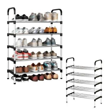 Imagem de Sapateira Multiuso organizadora vertical 5 Prateleiras porta Sapatos Sandalias