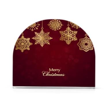 Imagem de Qilmy Suporte de guardanapo acrílico Feliz Natal, porta-guardanapos para mesas cozinha restaurante decoração de casa, suporte decorativo moderno para papel de jantar guardanapos de coquetel 458