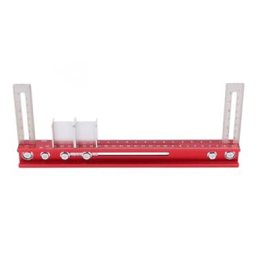 Imagem de Garosa Localizador de Instalação de Poste de Guarda-roupa, Régua de Escala Dupla de Liga de Alumínio para Configuração Paralela Rápida, Placa Superior Ajustável de 1-90 Mm e Placa Deslizante de 110