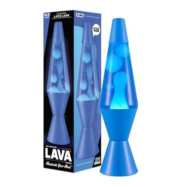 Imagem de Lava The Original Lamp - Novo Azul Cerúleo de 36,8 cm - Lâmpada de Movimento Líquido Clássico - Cera Branca e Líquido Azul - Item #2362 (Exclusivo da Amazon)