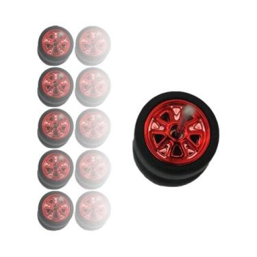 Imagem de Rodas De Modelo De Brinquedo Em Escala 1/64 Com Pneus De Borracha Lisa