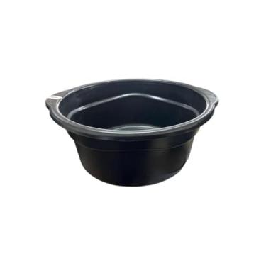 Imagem de Bacia Redonda Plástica, 25L, Preta, Polipropileno, 45cm Diâmetro x 20cm Altura, Uso Doméstico e Comercial
