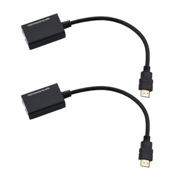 Imagem de ZEZEFUFU Extensor HDMI sobre Cat 5e/6 repetidor HDMI 1080p áudio vídeo até 29,9 m suporta laptop DVD TV