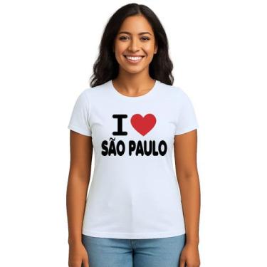Imagem de Camiseta Eu Amo São Paulo I Love SP Estampa Personalizada - UseP4, Bra