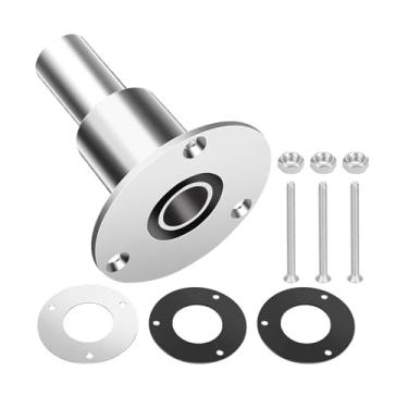 Imagem de NATEFEMIN Encaixe de escape do casco do aquecedor a diesel, encaixe de 2,4 cm/0,9 pol para ferragens de soquete de tubo de 24 mm, tipo reto