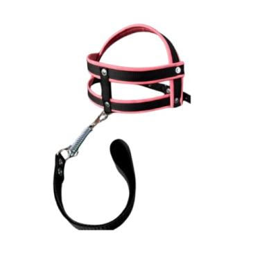 Imagem de Coleira Peitoral para Cachorro Personalizada com Nome e Telefone – Guia Anti Puxão Reforçada Roxa(PPP (4kg até 6kg),Rosa com preto)