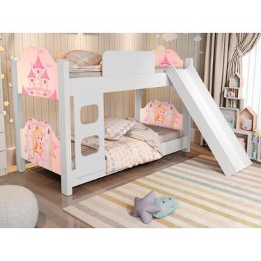 Imagem de Beliche Infantil Princesa com Escorregador Rosa - Loja Tigo