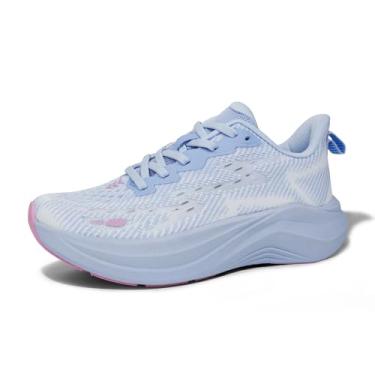 Imagem de Hawkwell Tênis feminino Cloud Zero Active para amamentação almofadado, respirável, tênis, caminhada, academia, trabalho médico, Azul-celeste, 34