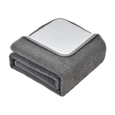 Imagem de Qinlorgo Cobertor Aquecido, Configurações De Tempo de 12 Horas LED Veludo Cobertor Elétrico com Função De Desumidificação Quente para Aquecimento Uniforme (Cinza)