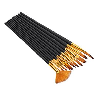 Imagem de YOUTHINK 12 PCS Pincéis de Artista, Conjuntos de Pincéis Canetas de Pintura a óleo de Artista Profissional para Aquarela a óleo Adultos Adolescentes Escola Ao Ar Livre 12 PCS de, Cabelo de Nylon