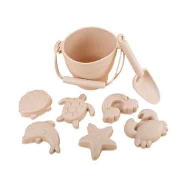 Imagem de Conjunto De Praia Infantil De Verão 9PCS/8PCS Balde De Plástico, Pás, 