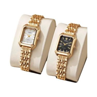 Imagem de Relógios De Pulso Femininos De Moda Com Pulseira De Aço Inoxidável 1 2