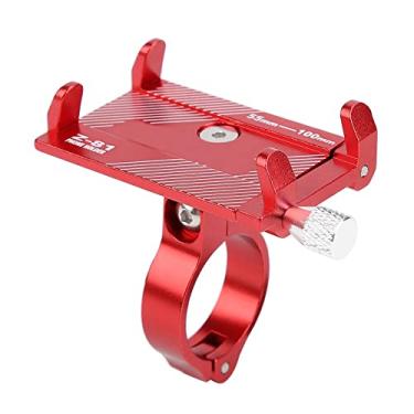 Imagem de Cryfokt Suporte Flexível Giratório do Grampo da Montagem do Telefone da Bicicleta para o Veículo Elétrico 22.2-31.8mm Vermelho 3.4oz (Vermelho)
