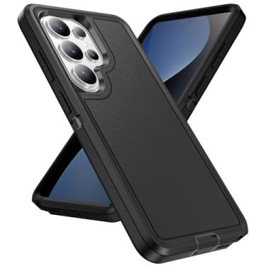 Imagem de Newhalper Capa à prova de choque projetada para Samsung Galaxy S26 Ultra 6,9 polegadas, proteção resistente de grau militar, capa de telefone rígida e resistente para Samsung S26 Ultra, preta