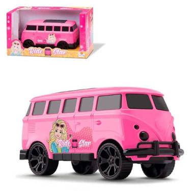 Imagem de Kombi Rosa Carrinho Perua Ride Star Meninas Infantil - Orange Toys