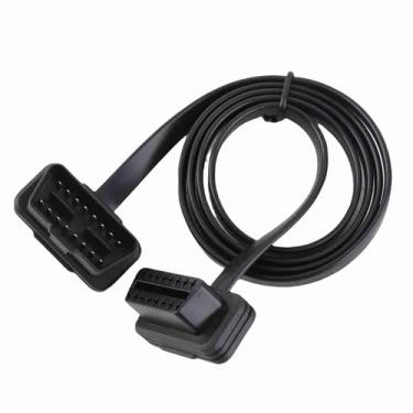 Imagem de ZJchao Cabo de Extensão Obd de 16 Pinos Macho para Fêmea, Qualidade Premium, Flexível, Durável, Adaptador de Diagnóstico para Carro, Ferramenta de Scanner Obd2, Preto, 12, 24, 39 (100cm)