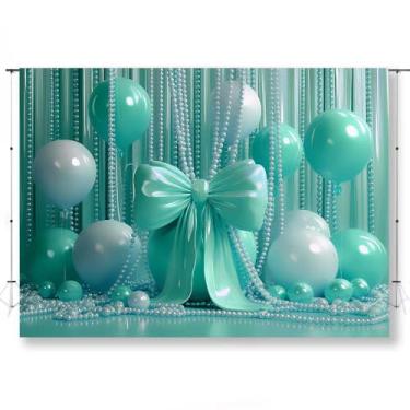 Imagem de KUKUSOUL Pano de fundo de laço verde de 2 x 1,8 m, pano de fundo de fio de pérola, adereços de estúdio de fotos de casamento, decoração de cabine de fotos de aniversário de crianças KUBYW209