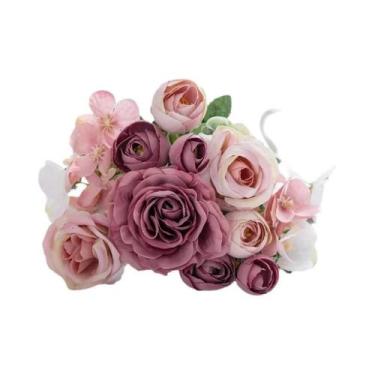 Imagem de Guirlanda De Flores Artificiais De Rosa De Seda De Alta Qualidade Para