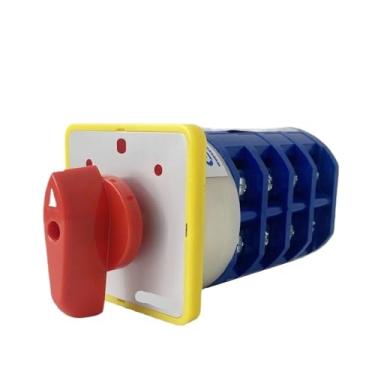 Imagem de LW5D-40/4 Interruptor de comutação de came rotativo 40A 16 terminais 3 posições, 4 polos, seletor de inversão 1 peça (desligado)