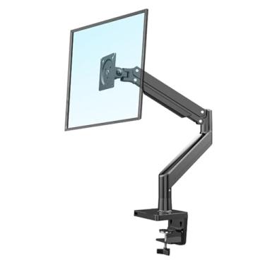 Imagem de BEGWVDJTP Braço de mola a gás 22-40 polegadas Suporte para monitor de mesa com rotação de 360 graus braço de montagem para monitor G40 G45 (G40-Preto)