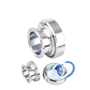 Imagem de ROUPWKWO Virola de 4" (102 mm) 119 mm Tri Clamp Style Processo View Sight Glass Dioptria para cerveja artesanal aço inoxidável 304