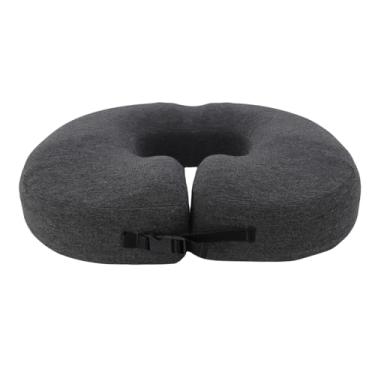 Imagem de Dioche Almofada Donut Espuma de Memória Antiderrapante Apoio Confortável para Cadeira de Escritório Almofada para Cadeira de Escritório Portátil Ajustável Centro Oco Poliéster 16,9 X