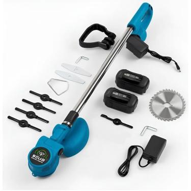 Imagem de Roçadeira Aparador Grama A Bateria Recarregável 21v 750w 110v/220v Profissional Com Acessórios