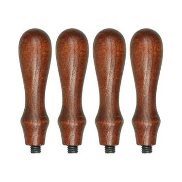 Imagem de Carimbo De Madeira Sólida Com Cabo De Laca De Pau-Rosa Selado Com Cera