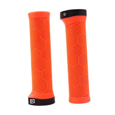 Imagem de kowaku 2x Manoplas de Guidão para Bicicleta, Manoplas de Guidão com Trava para Praia, Laranja