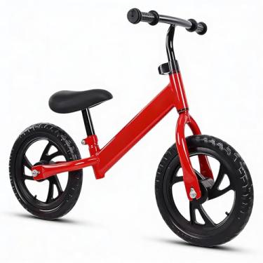 Imagem de Bicicleta de Equilíbrio Infantil URBANIUS Sem Pedal com Guidão 360 e Assento Ajustável 2 a 4 Anos, Desenvolve Equilíbrio e Coordenação, Certificada INMETRO (Vermelho)