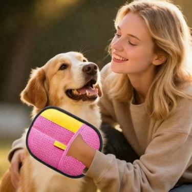 Imagem de Luvas de remoção de pelos eletrostáticas, luva de remoção de pelos de animais de estimação para gatos e cães, luvas reutilizáveis para remoção de pelos de cães e gatos, pacote de duas cores