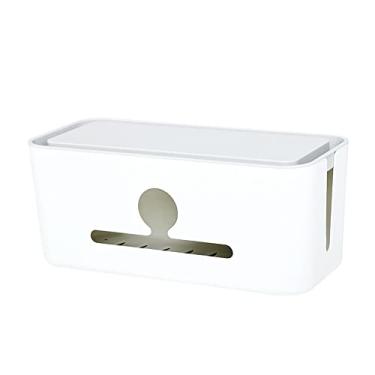 Imagem de Caixa de Gerenciamento Cabos Carregamento Case Capa Organizadora Energia com Suporte para Celular Esconder Dados Casa e Escritório