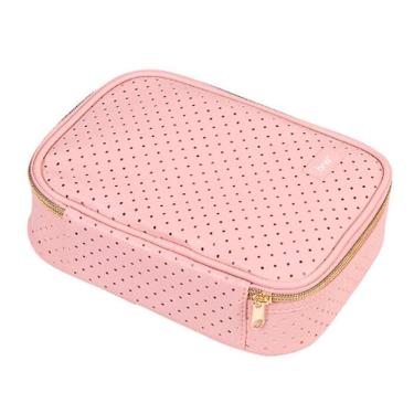 Imagem de Estojo Box Necessaire 100 Pens Furadinho Rosa - Brw
