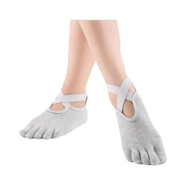 Imagem de Meias De Yoga E Pilates Femininas Respiráveis Com Cinco Dedos, Antider