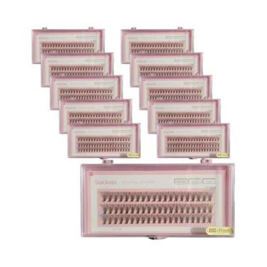 Imagem de Cílios Postiços Naturais 20D 0.07mm De Mink Sintético C Curl 8-14mm Mi