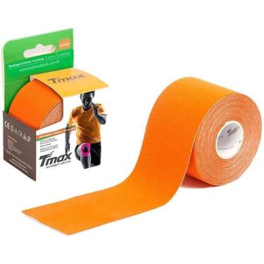 Imagem de Bandagem Elástica Adesiva Funcional Kinesio TMAX Laranja