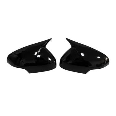 Imagem de Retrovisor lateral espelho capa asa tampa exterior porta guarnição acessórios de decoração do carro compatível com lhd volvo c30 s40 s80 2007-2011(Gloss Black)