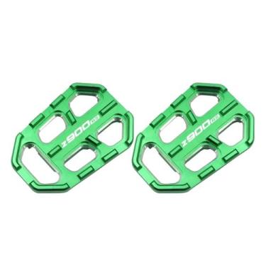 Imagem de Anti-derrapante Frente após footpegs pé pegs para z650 z650rs z900 z900rs ninja650 z900se z 650 650rs 900 900se(Green E)