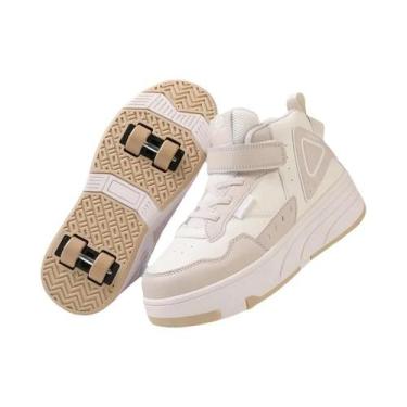Imagem de Tênis De Patins Para Meninos E Meninas Com 4 Rodas, Calçados Casuais P