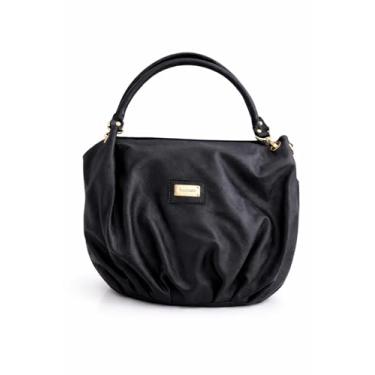 Imagem de Bolsa Feminina de Couro Legítimo Preta, Elegante e Espaçosa para Uso Diário