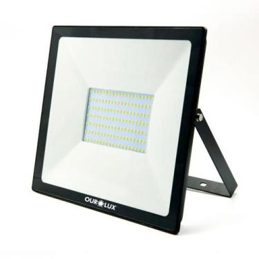 Imagem de Refletor Halofote Led Bivolt Branco Frio 100W 6500K - OuroLux - Ourolu
