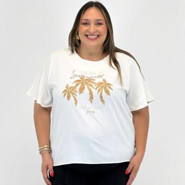 Imagem de Blusa Formitz Plus Size com Estampa Manga Curta Feminina-Feminino