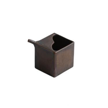 Imagem de Molhos criativos japoneses utensílios de mesa de cerâmica vinagre pote de tempero hotel restaurante utensílios de mesa barco de molho jarra de leite (marrom)