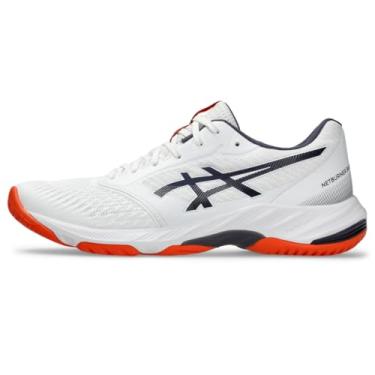Imagem de ASICS Tênis de vôlei masculino Netburner Ballistic FlyteFoam 3, Branco/neblina índigo, 39 BR