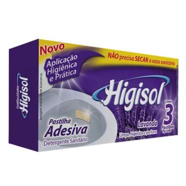 Imagem de Pedra Sanitária Adesiva de Privada Higisol 9gr Com 3 Unidades Lavanda 