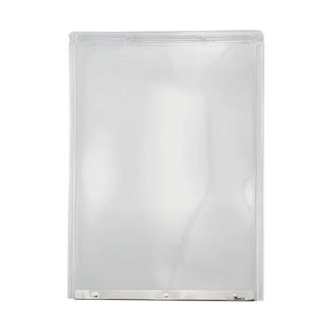 Imagem de Dualoai Porta para cães com aba de substituição às intempéries, com furo para parafuso, ideal para entrada na parede, aluguel ou porta de correr, Translúcido