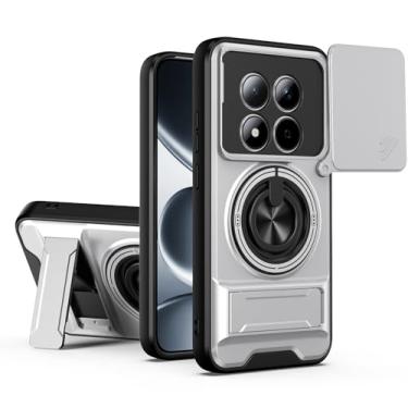 Imagem de SORAKA Capa para Xiaomi Redmi Note 15 Pro 5G com suporte,proteção de lente com janela e capa dupla de PC e TPU compatível com suporte magnético para carro