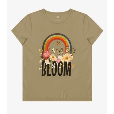 Imagem de Blusa Baby Look Feminina Estampada Select Verde, G, Verde