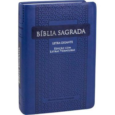 Imagem de Bíblia Sagrada Letra Gigante Índice Capa material sintético azul: Alme